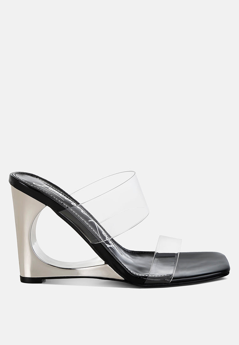 fantasy wedge heel clear sandals by ruw#color_black