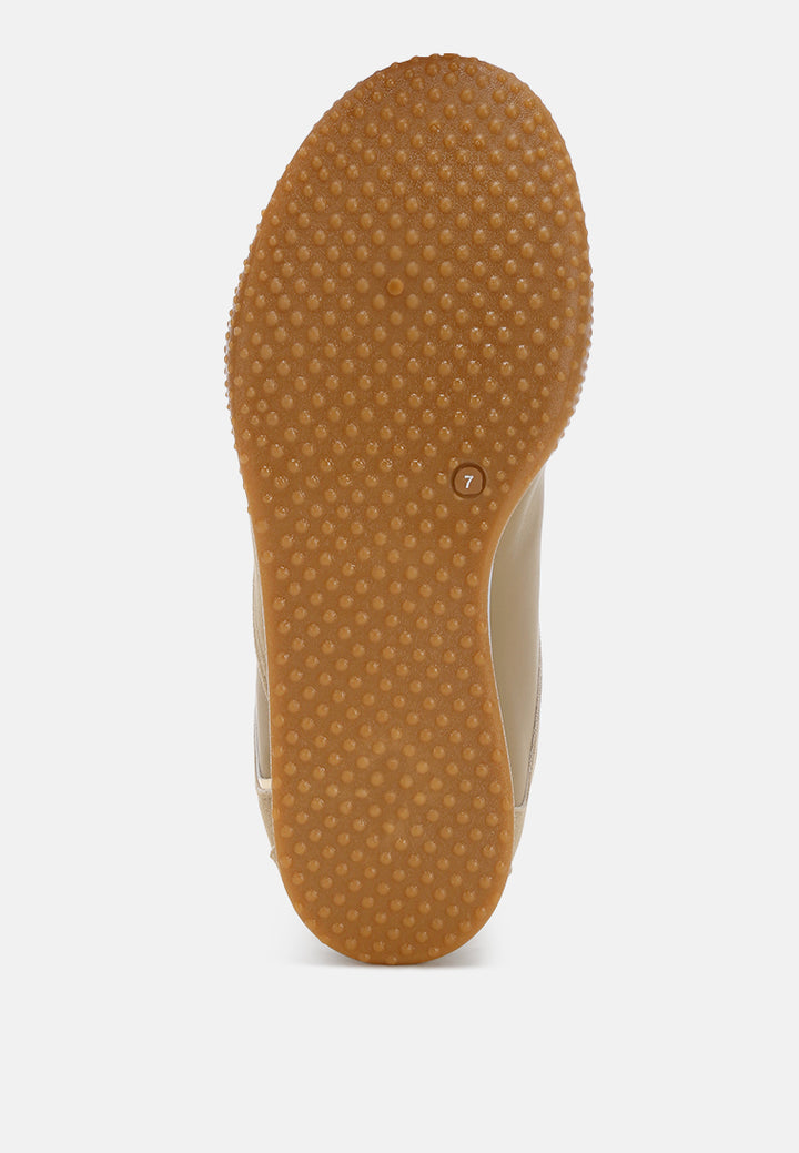 zuccia comfortable lace-up sneakers#color_beige-faux-leather-textile