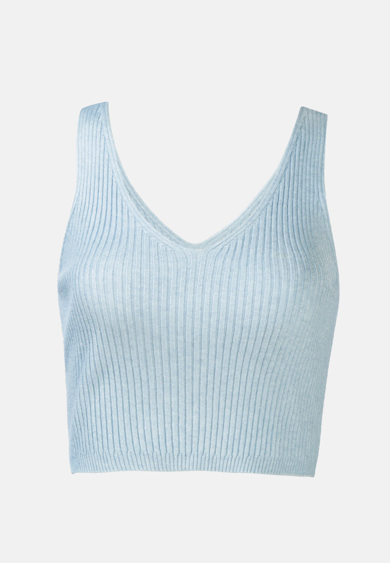 sleeveless knitted tank top#color_light-blue