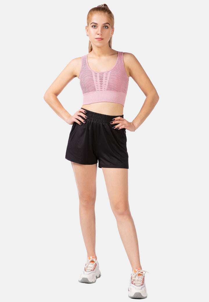 active workout mesh top#color_pink