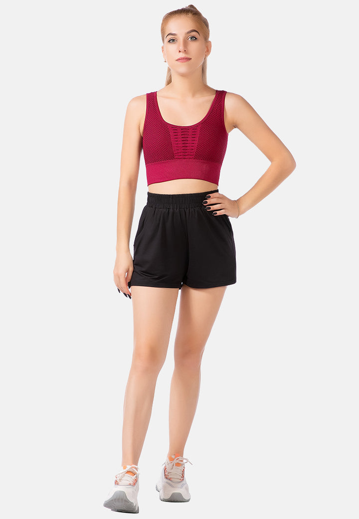 active workout mesh top#color_wine-red