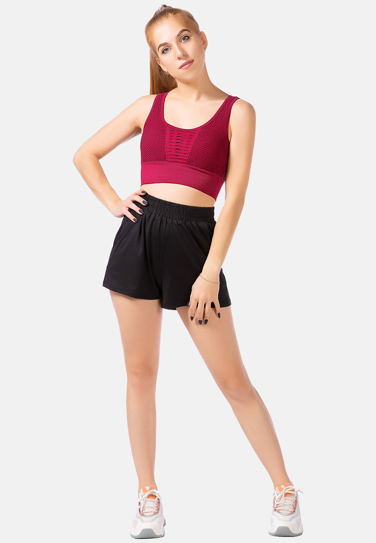 active workout mesh top#color_wine-red