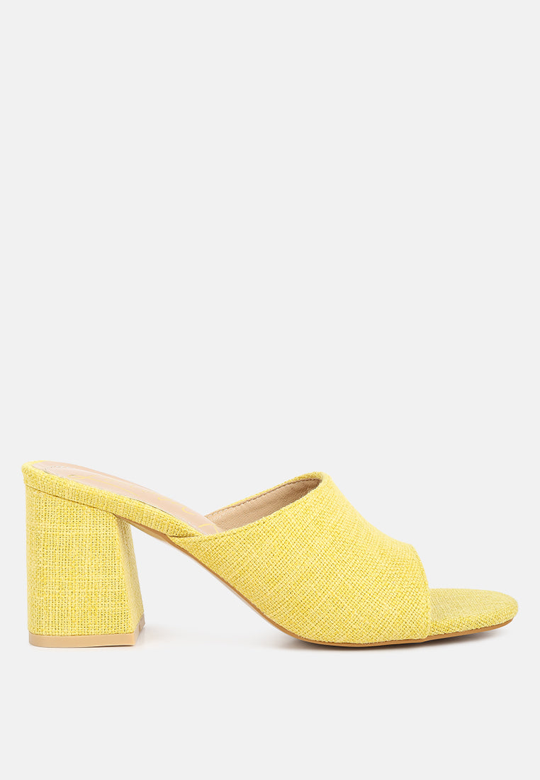 addie block heel slip on sandals by ruw#color_yellow