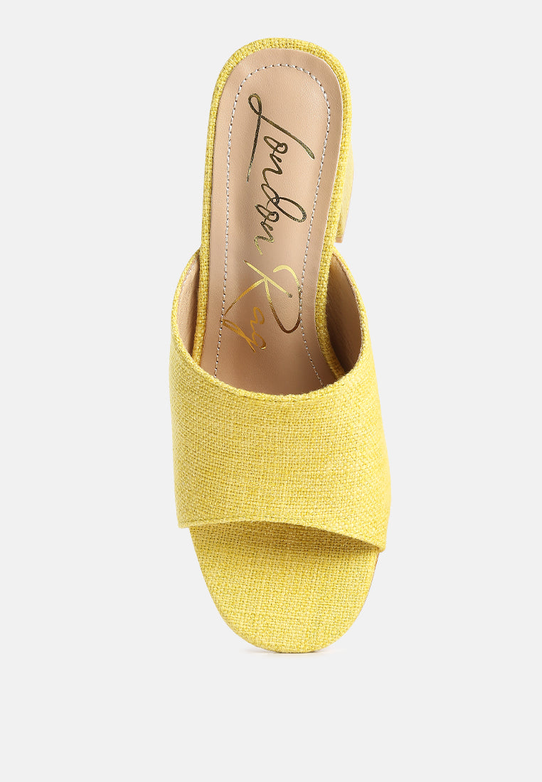 addie block heel slip on sandals by ruw#color_yellow