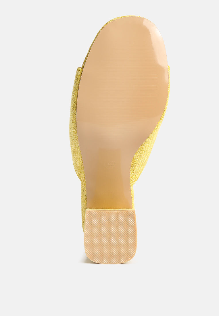 addie block heel slip on sandals by ruw#color_yellow