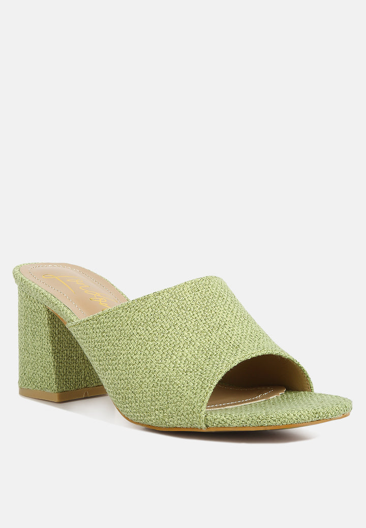 addie block heel slip on sandals by ruw#color_green