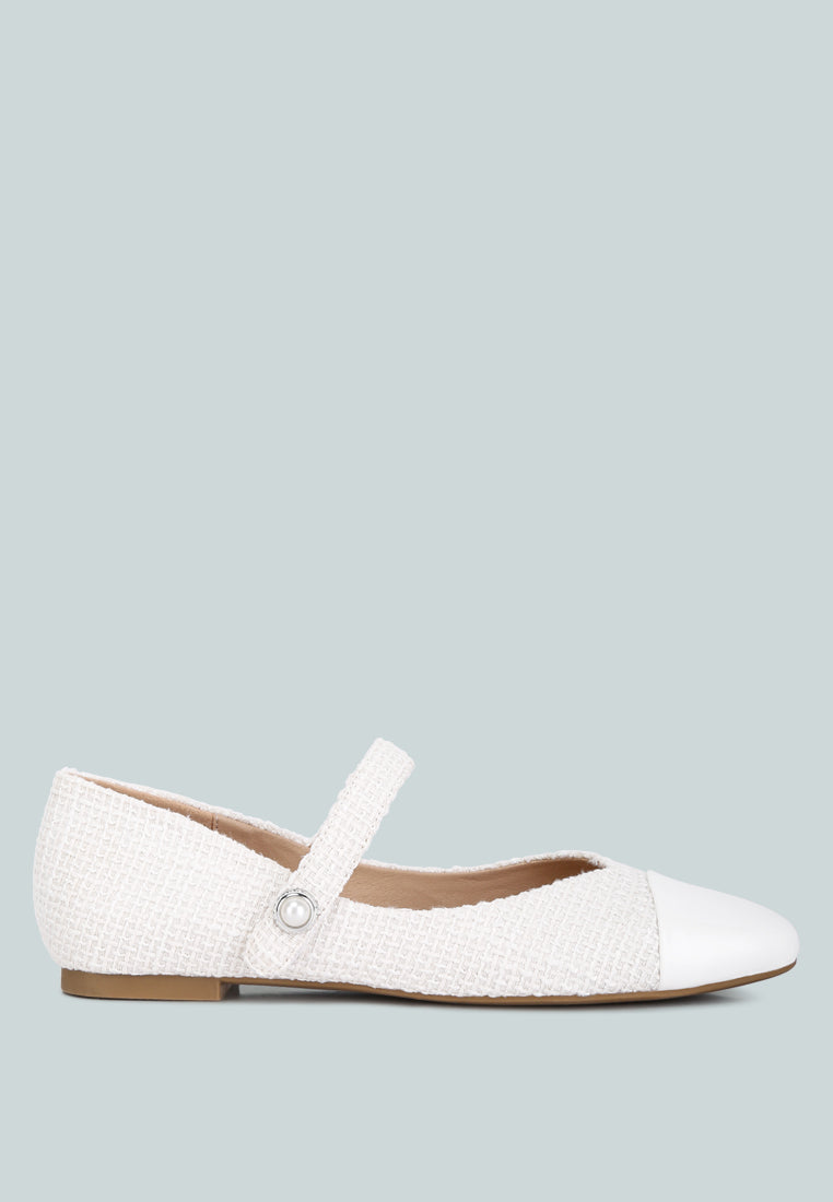 albi patent toe cap satin mary jane#color_white