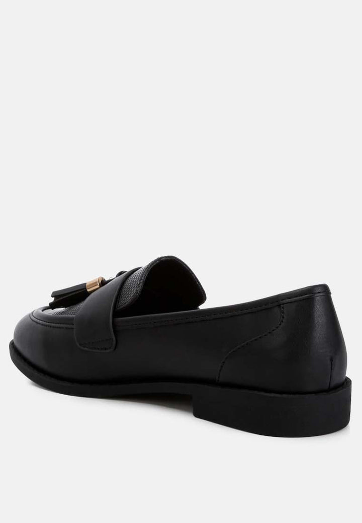 tassels detail loafers by ruw color_black