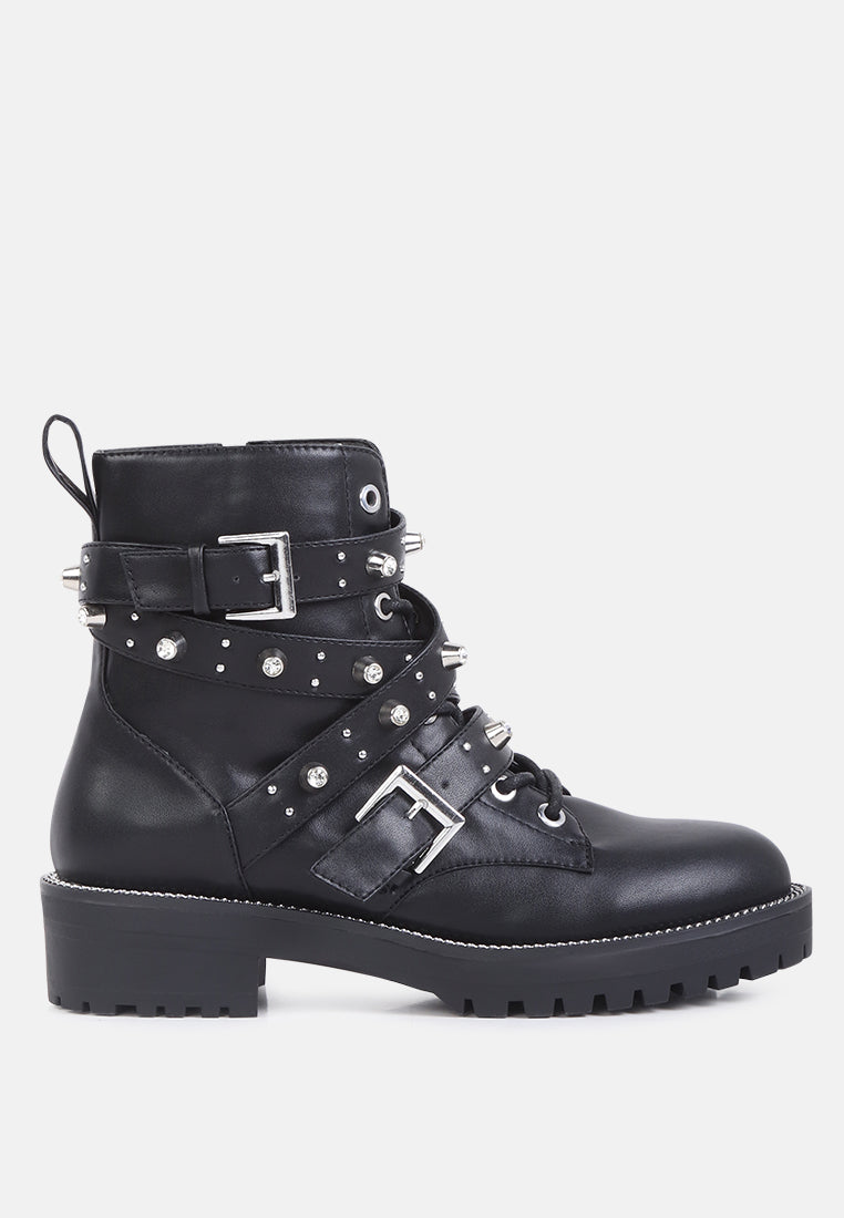 alitza metallic studded ankle boots#color_black