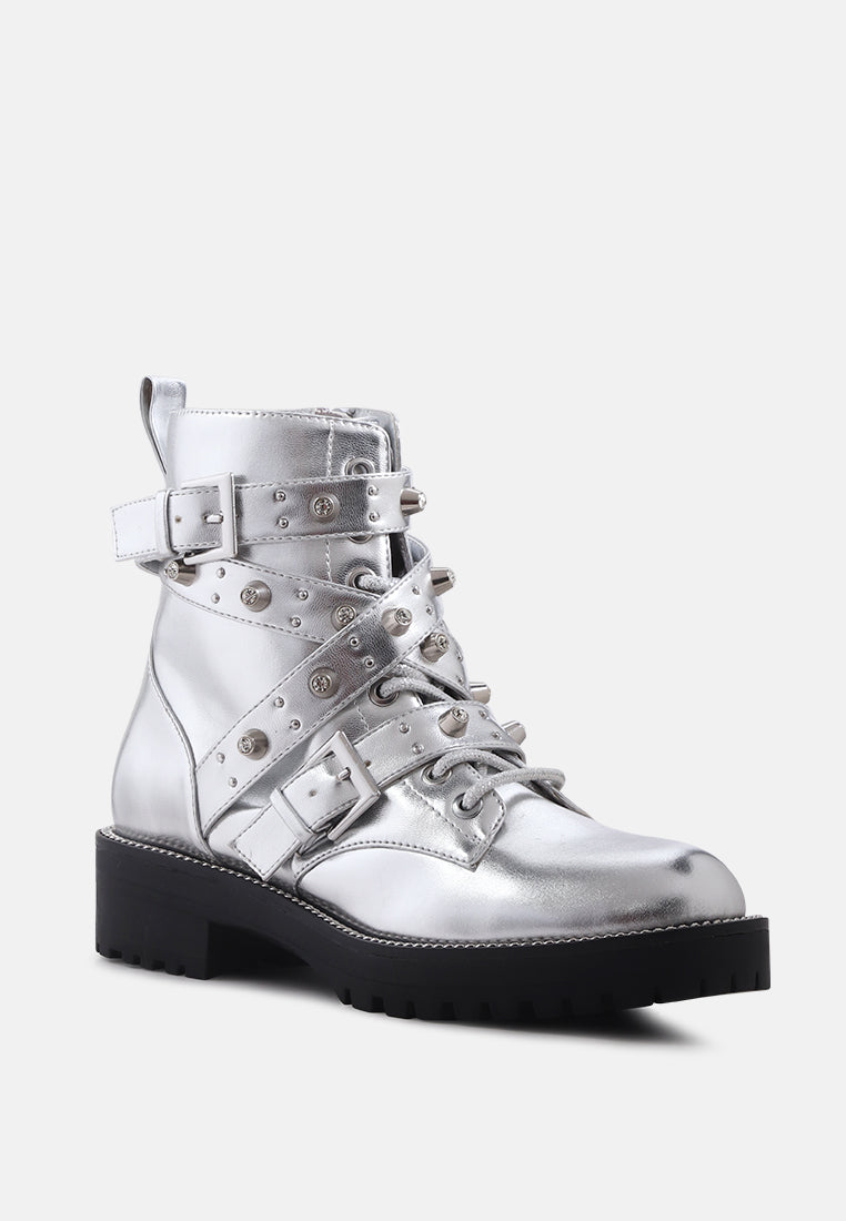 alitza metallic studded ankle boots#color_silver