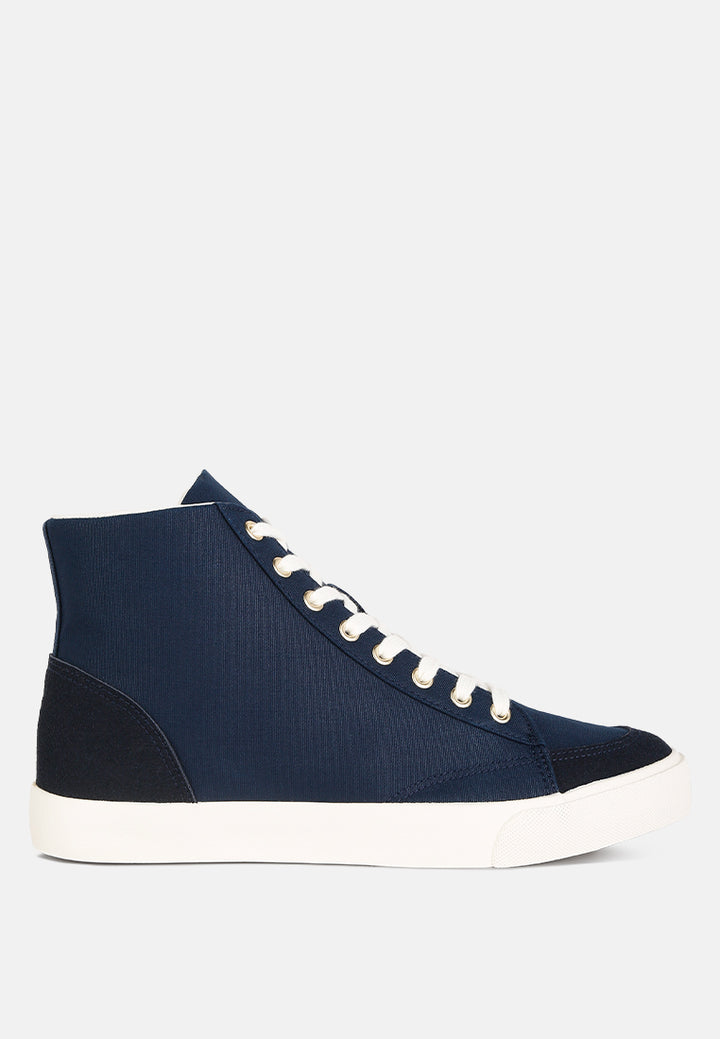 men's ankle length solid sneakers#color_navy