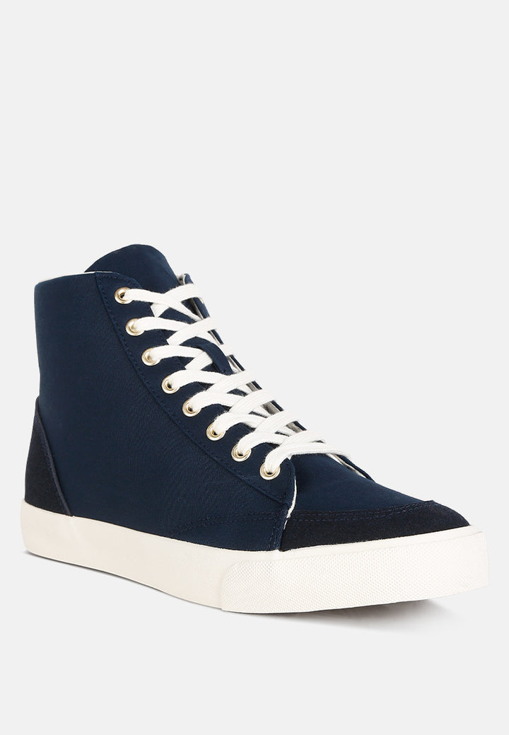 men's ankle length solid sneakers#color_navy