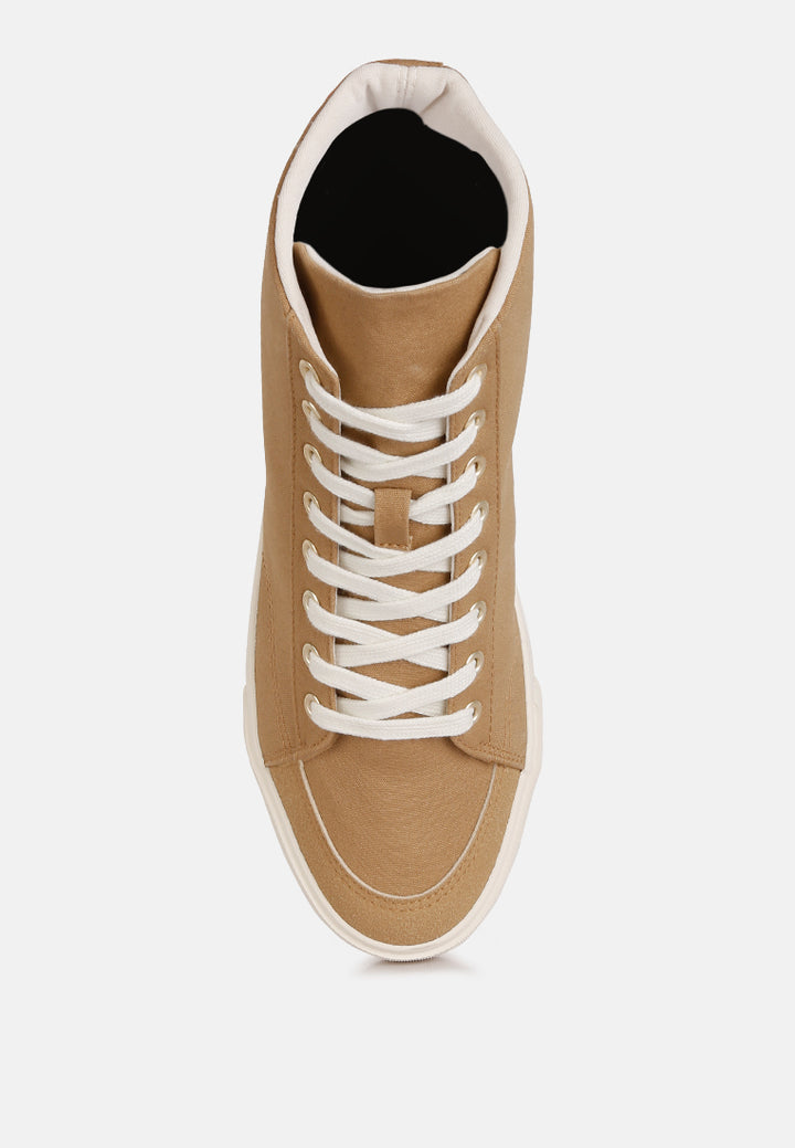 men's ankle length solid sneakers#color_beige