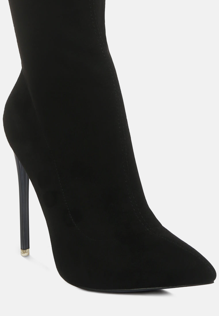 atelier stretch faux suede stiletto long boots by ruw#color_black