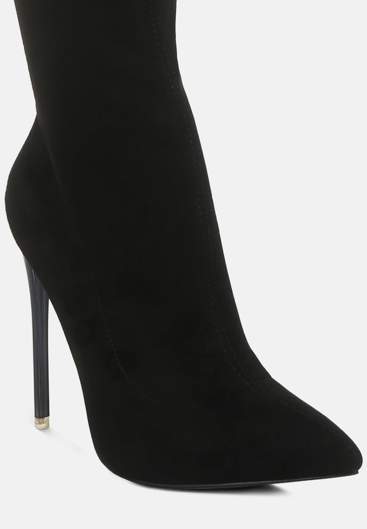 atelier stretch faux suede stiletto long boots by ruw#color_black