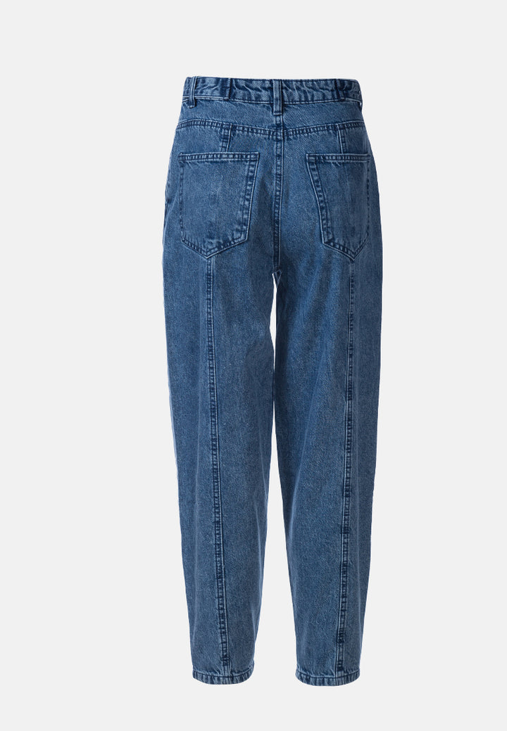 multi panel washed mom jeans#color_mid-blue