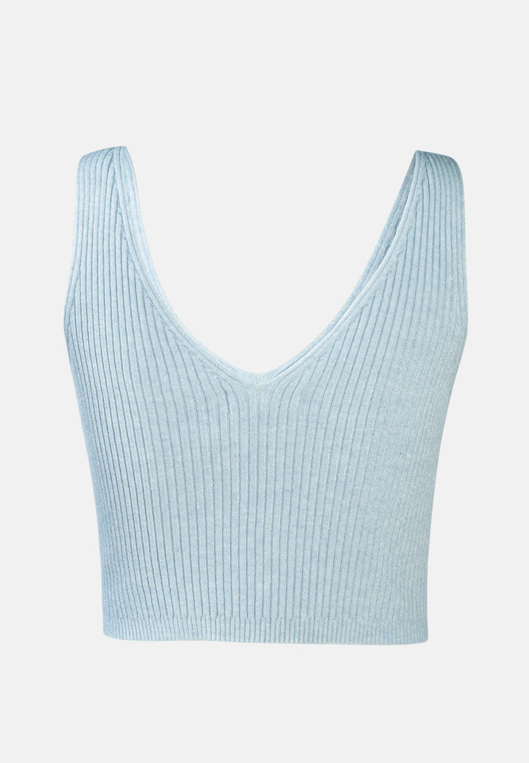 sleeveless knitted tank top#color_light-blue