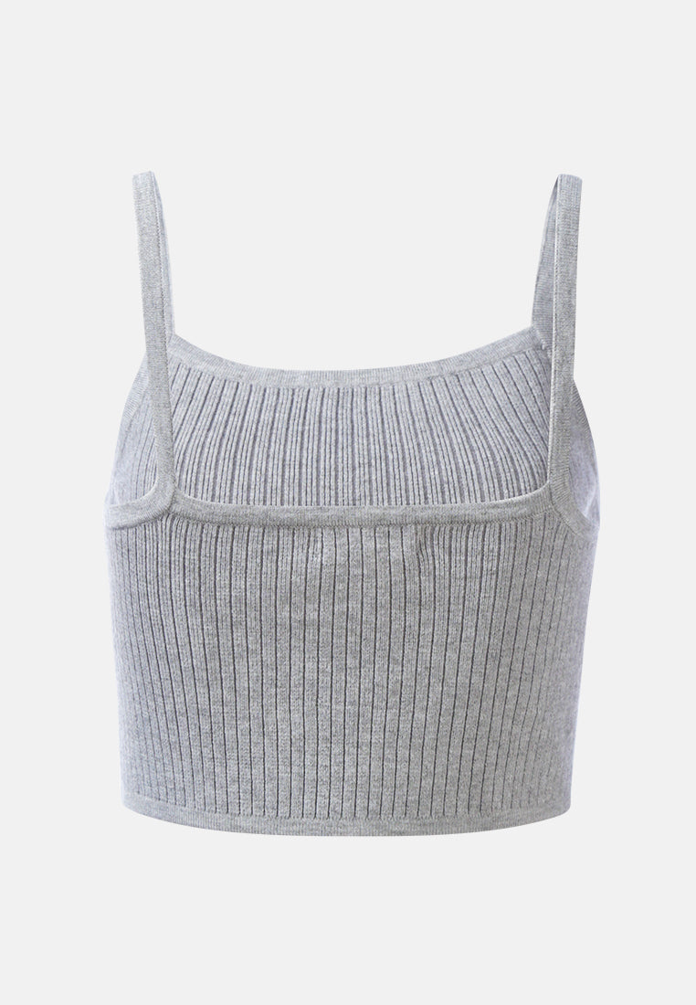 cropped camisole bralette#color_grey