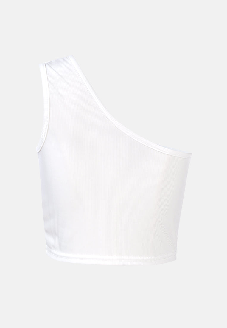 one shoulder knitted crop top by ruw#color_white