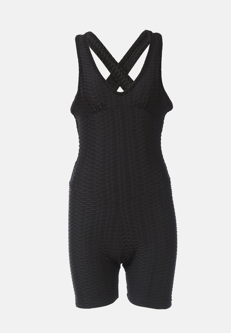 back cross strap yoga jumpsuit#color_black