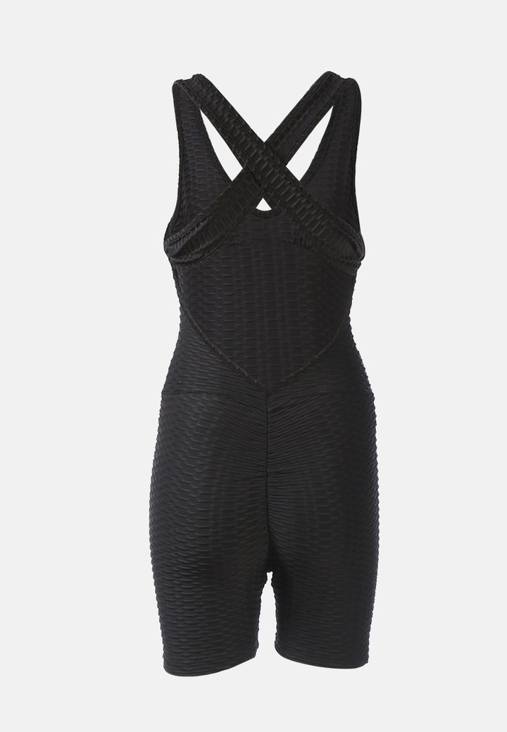 back cross strap yoga jumpsuit#color_black