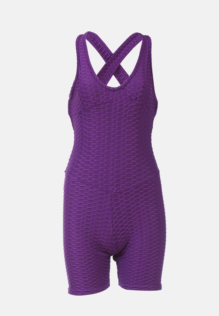 back cross strap yoga jumpsuit#color_purple