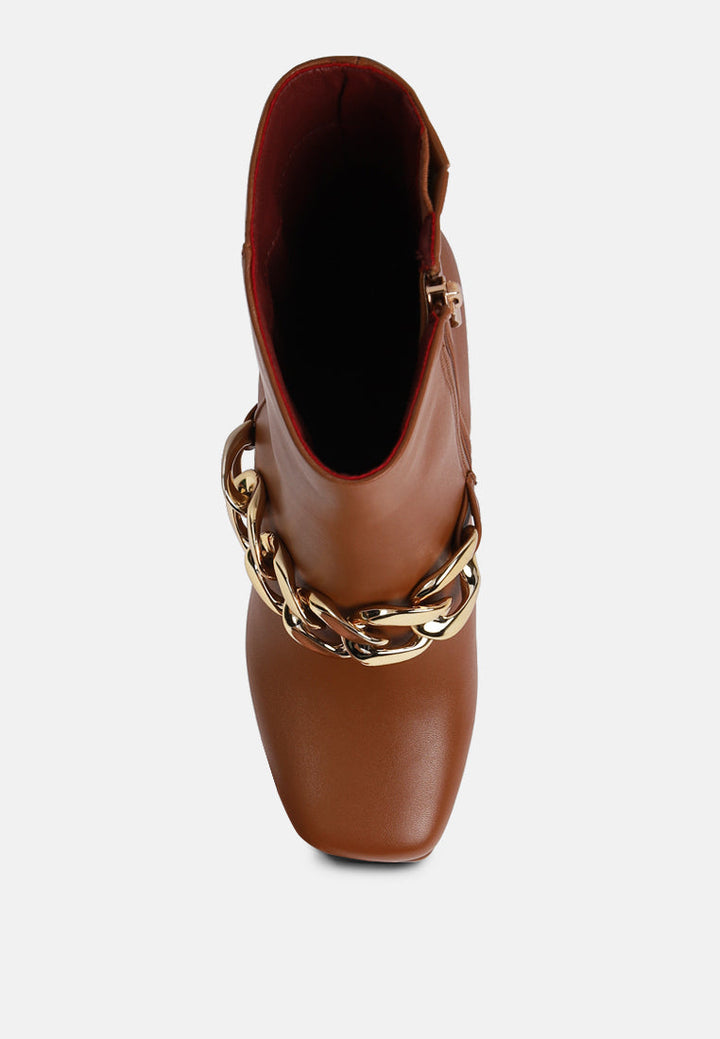 bambini high platform ankle boots by ruw#color_tan