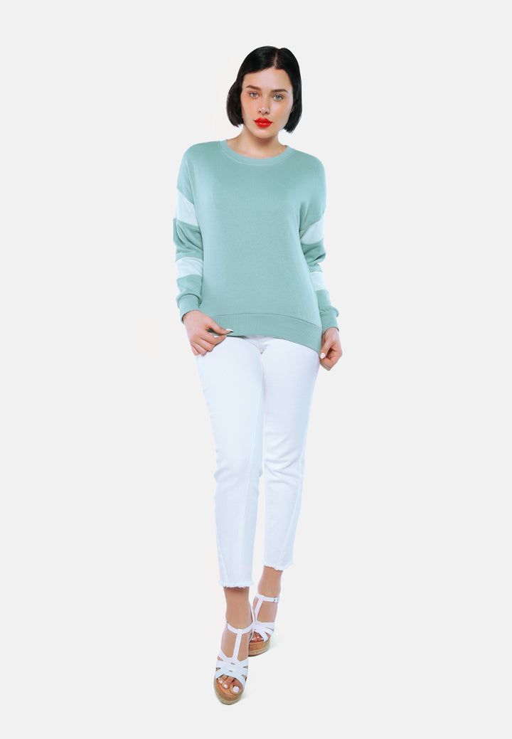 sage green basic full sleeves sweatshirt by ruw#color_saga-green