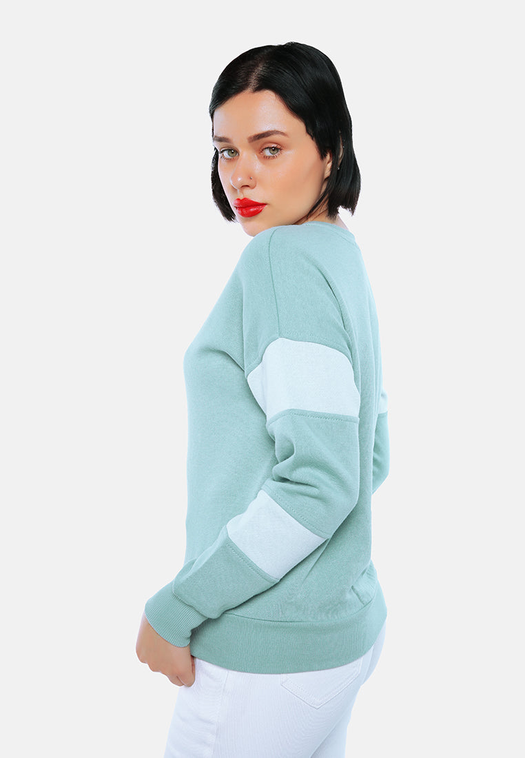sage green basic full sleeves sweatshirt by ruw#color_saga-green