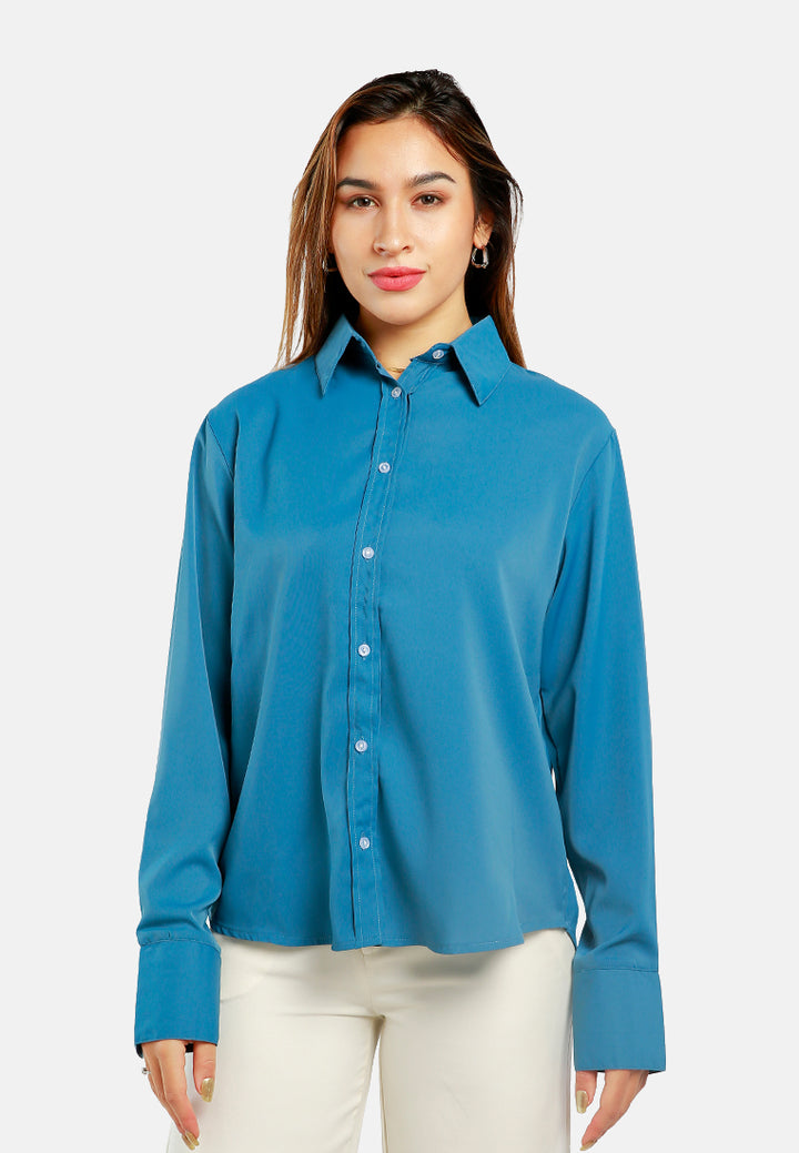 basic long sleeved collared shirt#color_blue