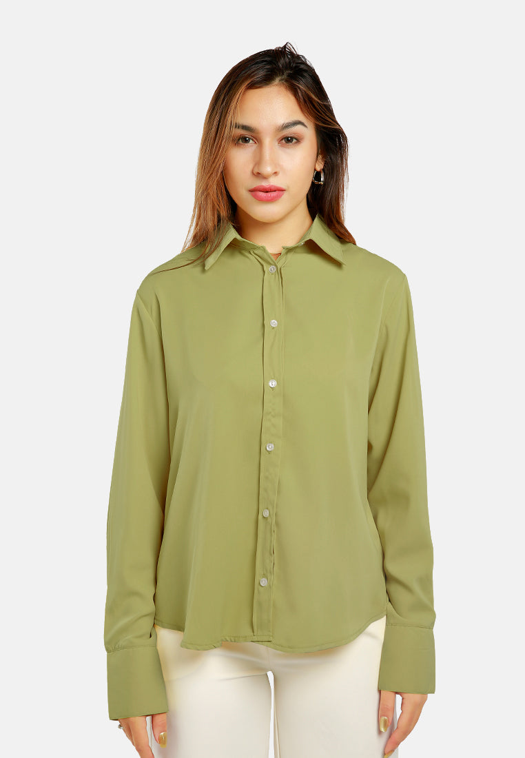 basic long sleeved collared shirt#color_yellow