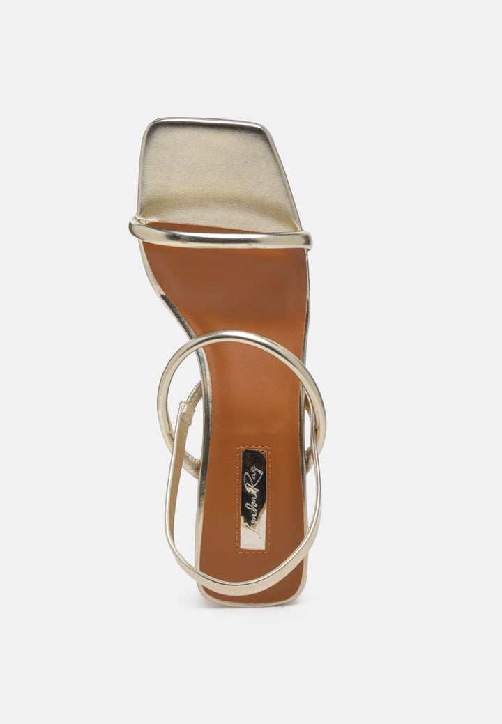 beau block mid heeled strappy sandal by ruw#color_gold