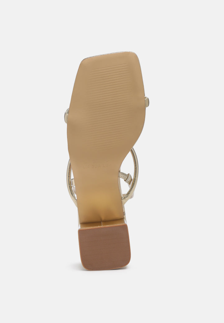 beau block mid heeled strappy sandal by ruw#color_gold