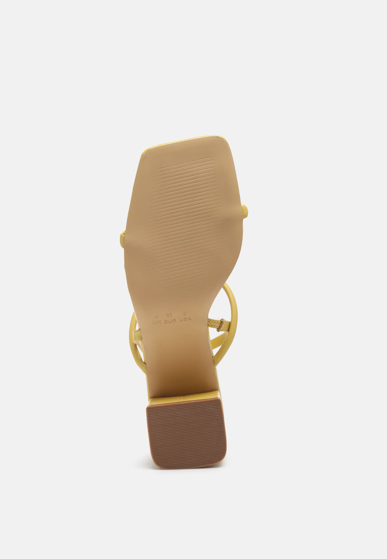 beau block mid heeled strappy sandal by ruw#color_yellow