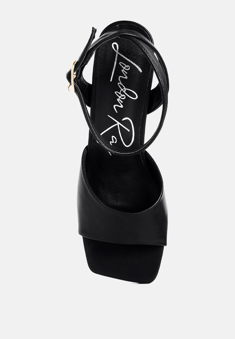 black mid heel ankle strap sandals#color_black