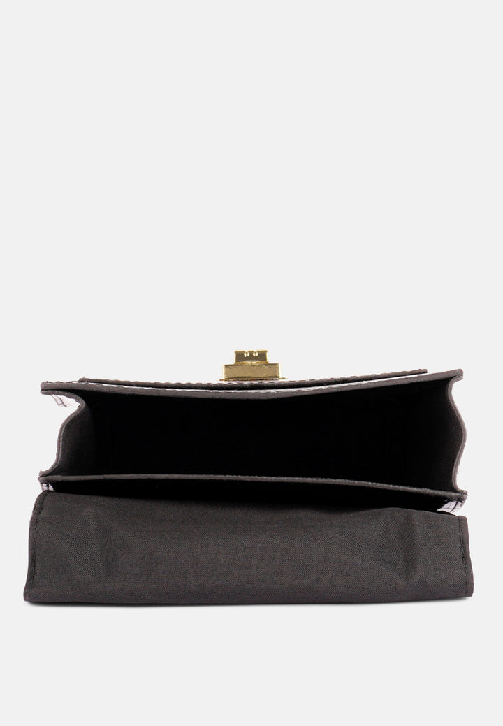 black multi strap mini clutch sling bag#color_black