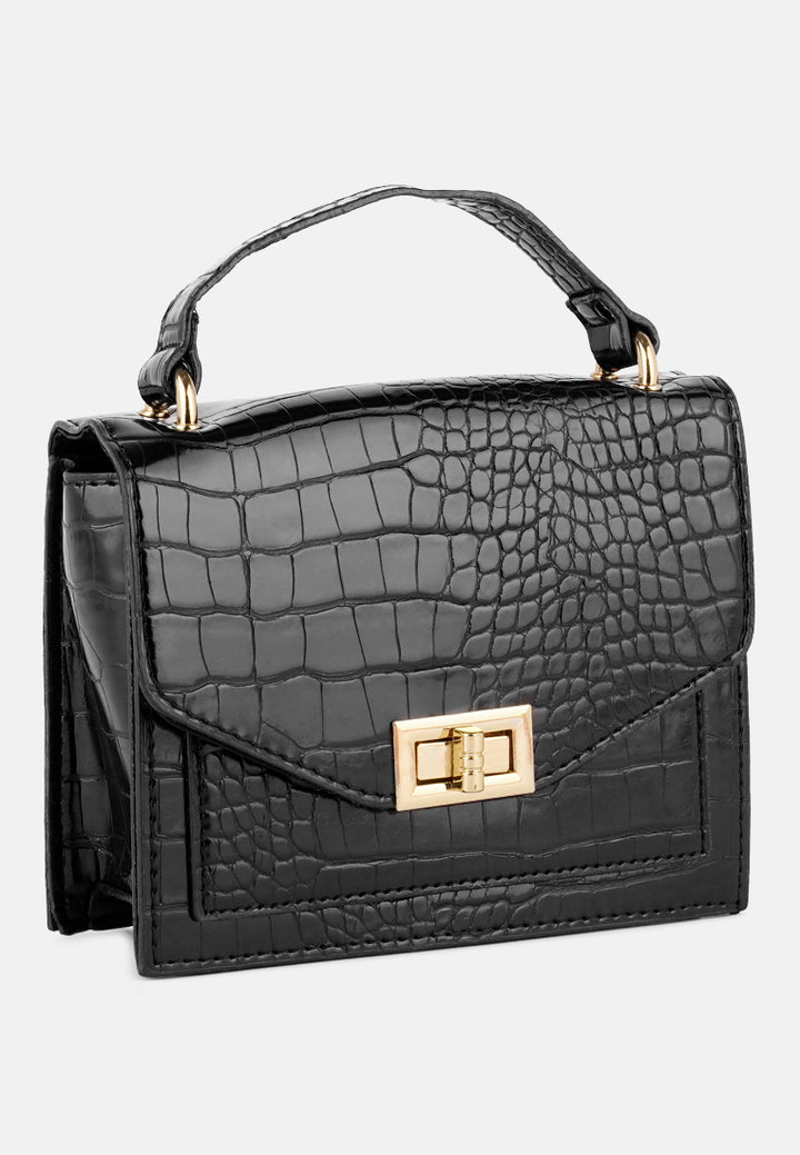 black multi strap mini clutch sling bag#color_black