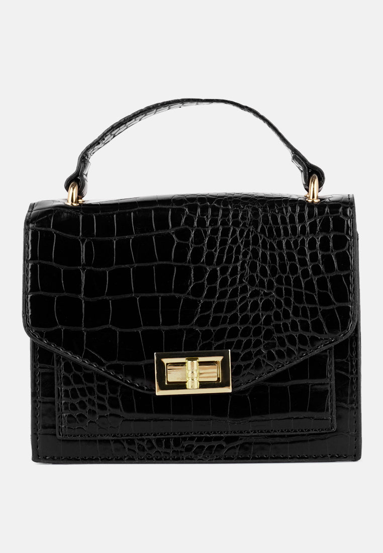 black multi strap mini clutch sling bag#color_black