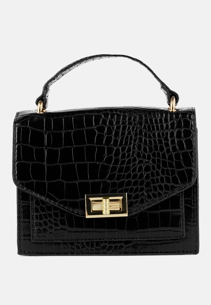 black multi strap mini clutch sling bag#color_black