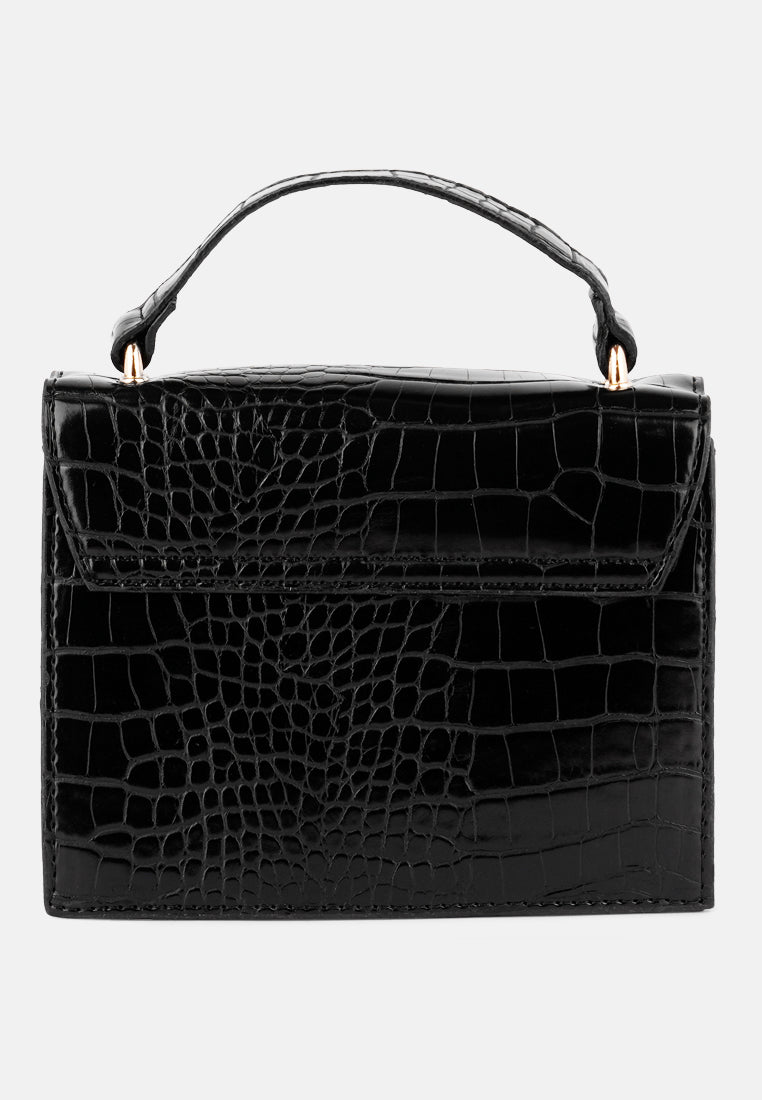 black multi strap mini clutch sling bag#color_black