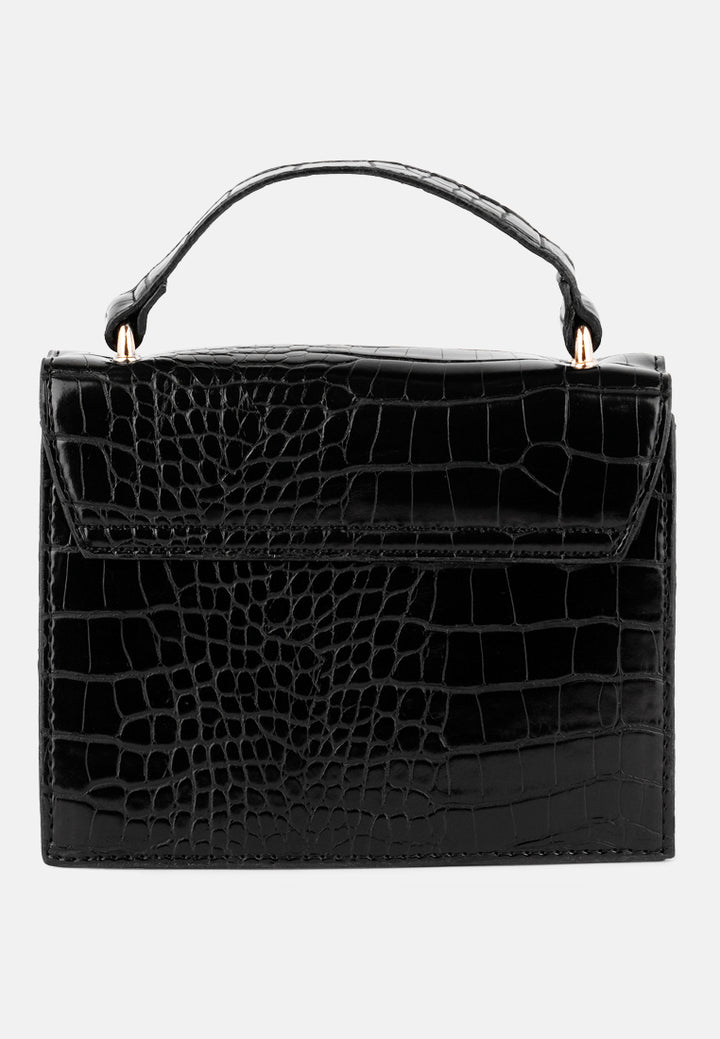 black multi strap mini clutch sling bag#color_black