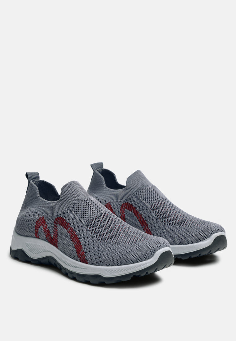 blazed knitted seamless trainers#color_grey