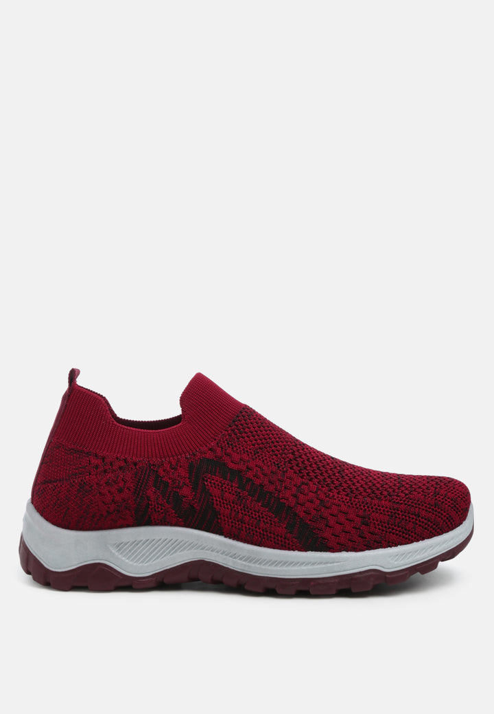 blazed knitted seamless trainers#color_red