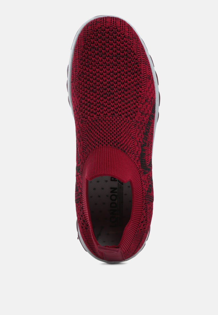 blazed knitted seamless trainers#color_red
