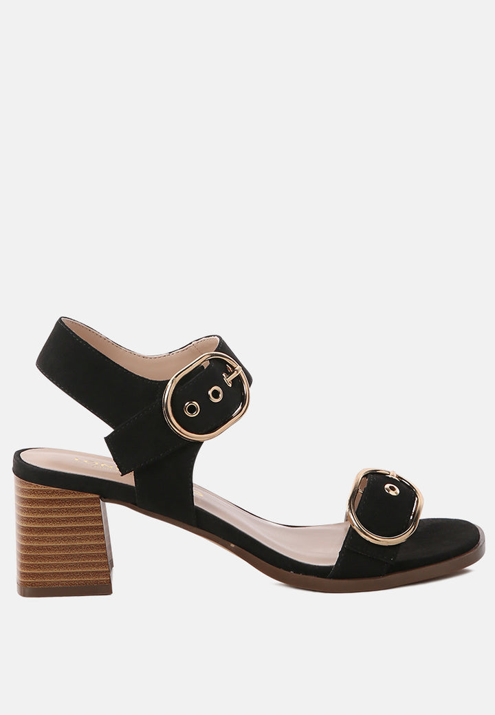 block heeled buckle sandals#color_black