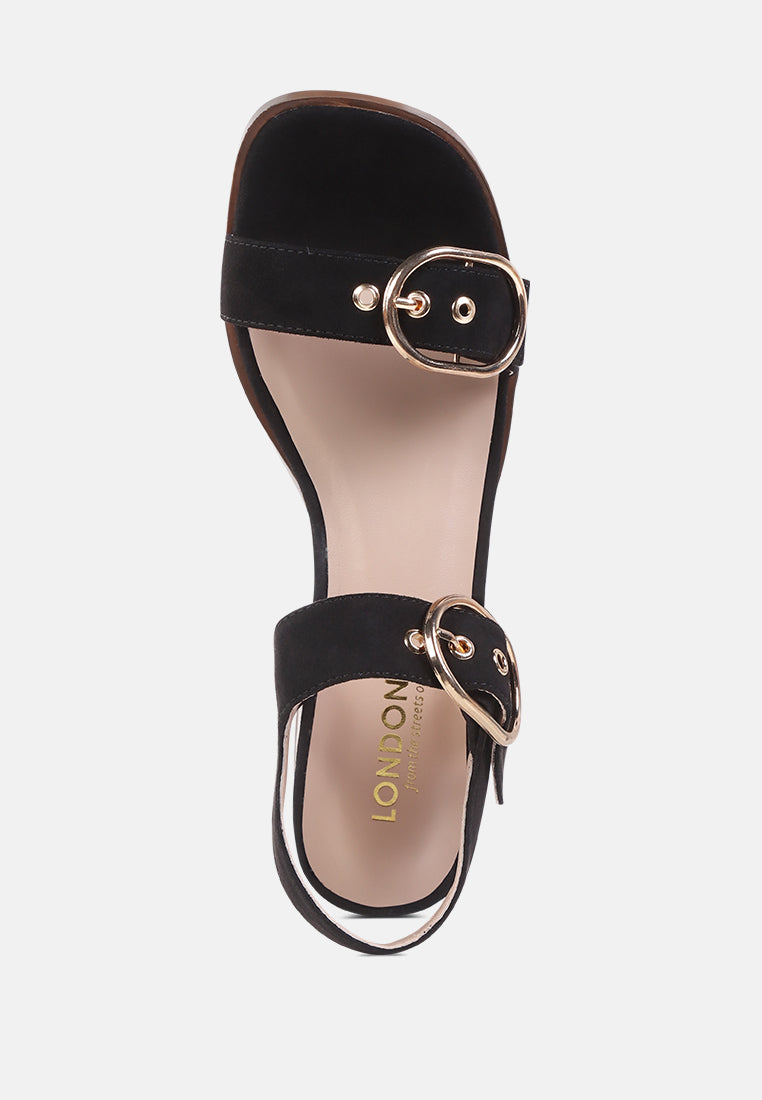 block heeled buckle sandals#color_black