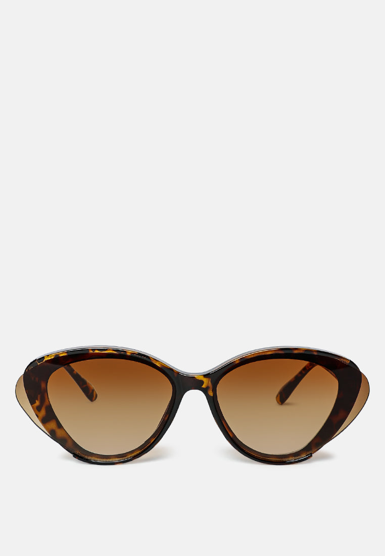 bold cat eye sunglasses#color_brown