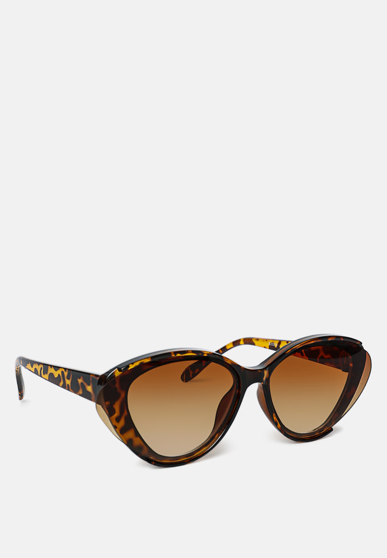 bold cat eye sunglasses#color_brown