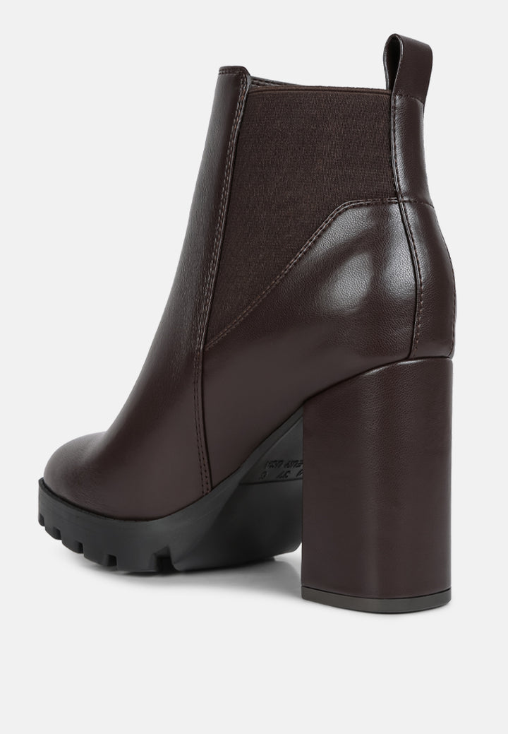 bolt block heeled chelsea boots by ruw#color_brown