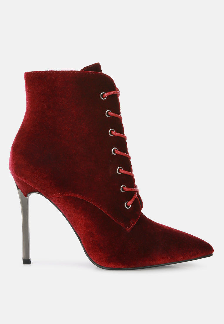 velvet high heeled velvet boots by ruw#color_burgundy